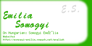 emilia somogyi business card